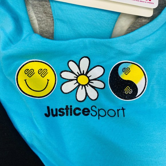 2/$18🌴 NEW Justice Girl's 2pk Sports Bras with Removable Pads, Size 30 - Picture 2 of 8